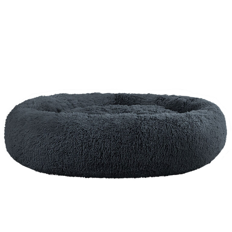 Extra Large Dog Cat Pet Bed 110cm Non Slip Washable Calming Dark Grey Comfort