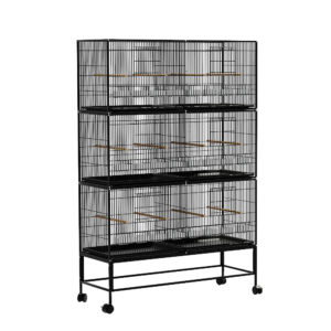 Bird Cage Aviary Large 6 Unit Galvanised Stand Alone 175cm with Wheels