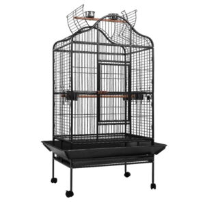 Large Aviary Bird Cage 168CM Open Top Wooden Perches Castor Wheels Easy Clean