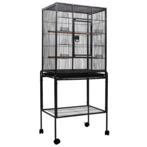 Large 144CM Bird Cage Anti Rust Parrot Aviary with Casters and Toys