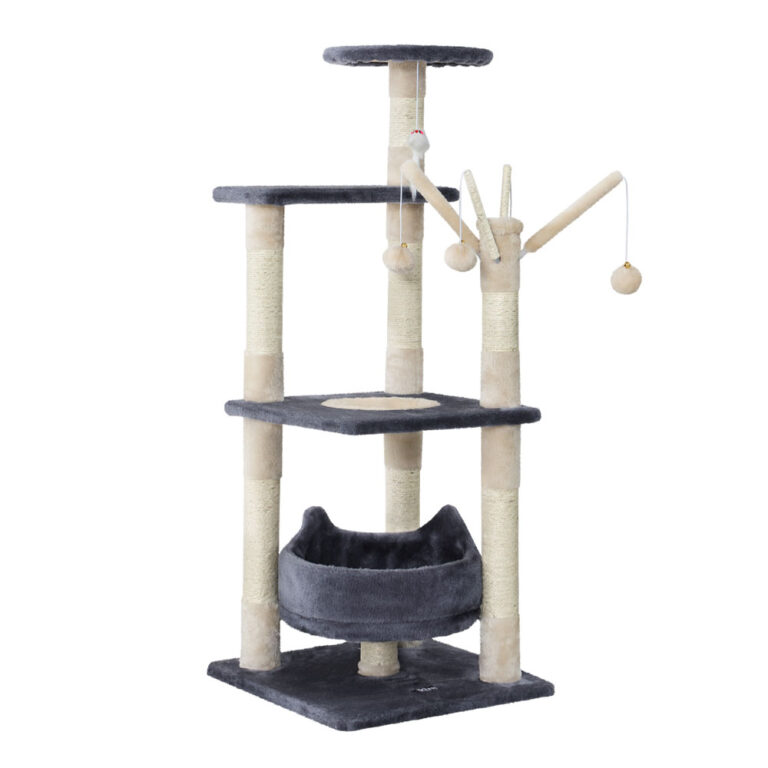 Cat Tree Tower 110cm Multi Level Scratching Post Condo House Bed Toys