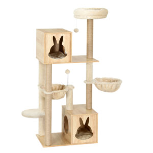 Cat Tree Tower 141cm Multi Level Scratching Post Condo Bed Ladder Toy House