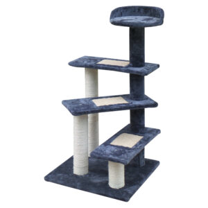 Cat Tree Tower 100cm Multi Level Sisal Scratching Post Plush Condo Bed Grey