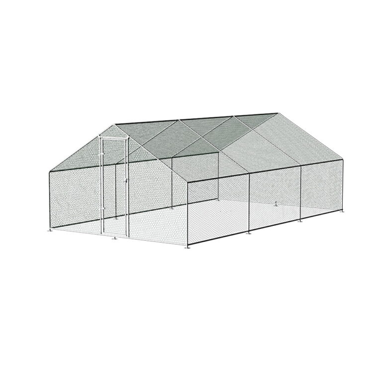 Large Walk In Chicken Coop Galvanized Steel Cage 6x3m Hen Run Rabbit Hutch