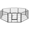 Metal Pet Playpen 8 Panel 80x60cm Puppy Exercise Pen Foldable Lockable Gate