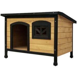 Extra Large Dog Kennel Wooden Outdoor Indoor Elevated Floor Weatherproof UV Proof