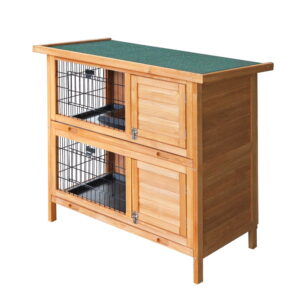 Wooden Rabbit Hutch Large Outdoor Chicken Coop Waterproof 91.5x45x82cm Pet Cage