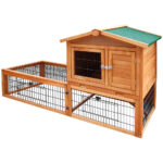 Wooden Chicken Coop Rabbit Hutch Large Outdoor Cage House 155cm Waterproof Roof
