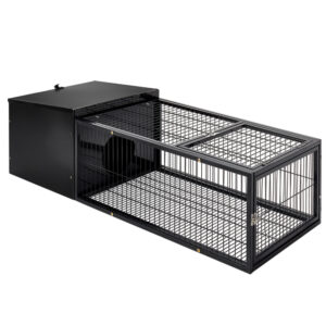 Rabbit Hutch Cage 122CM Indoor Outdoor Metal Pet Enclosure with Run and Roof