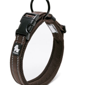 Heavy Duty Reflective Collar Brown S