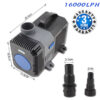 140W 16000L/H Submersible Aquarium Fountain Pond Marine Water Pump Fish Tank NEW