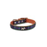 Blue Tartan Dog Collar Small