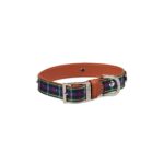 Blue Tartan Dog Collar Medium