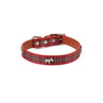 Red Tartan Dog Collar Small