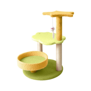 75cm Galaxy Plush Scratching Post Cat Tree Yellow Green FI-CT-144-MM