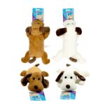 Chompers Dog Toy Plush Dog - - 1 x Colour Randomly Selected