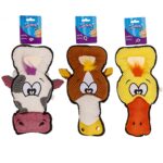 Chompers Plush Dog Toy Duck  Chicken  Cow - 1 x Colour Randomly Selected