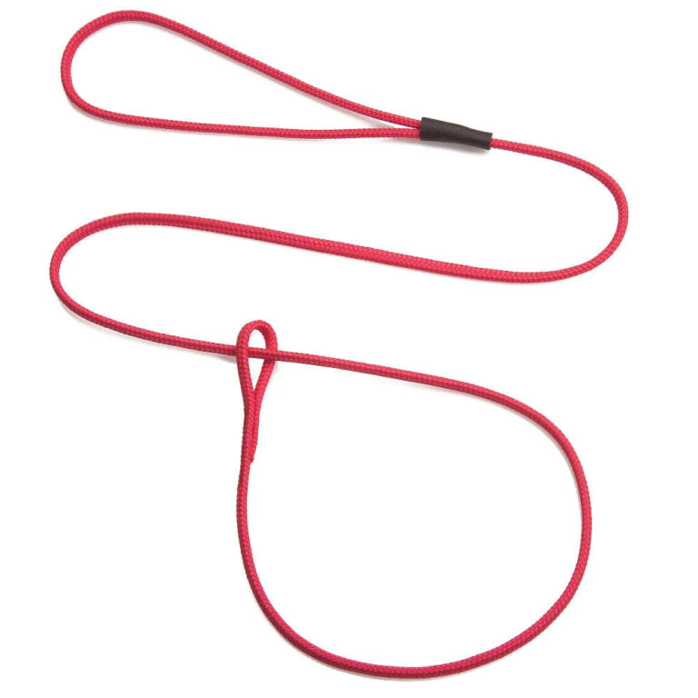 Mendota Show Loop Leash/Leash Lightweight Red