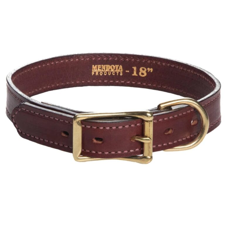Mendota Leather Wide width Dog Collar  1" X 18"