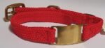 Mendota Products - ID Junior Dog Collar with Brass Tag - SIZES: 35CM   - Made in the USA - Red