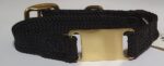 Mendota Products - ID Junior Dog Collar with Brass Tag - SIZES: 35CM   - Made in the USA - Black