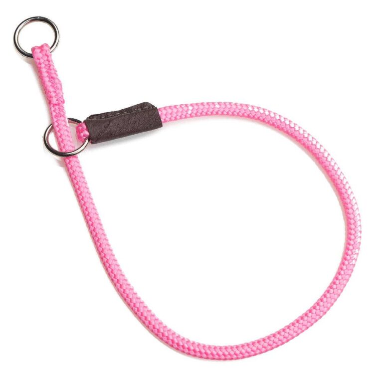 Mendota Products Fine Show Slip Collar 22in (56cm) - Made in the USA - Hot Pink