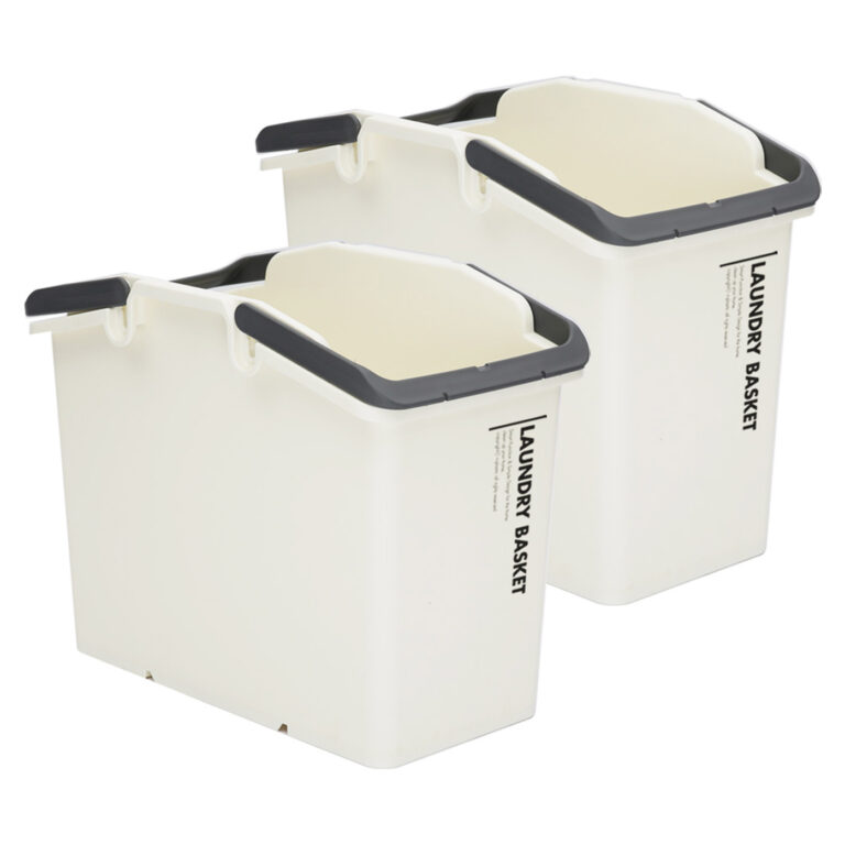 2 Set Ivory Stackable Multipurpose Laundry Basket