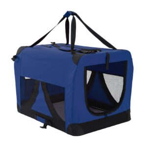 Blue Portable Soft Dog Cage Crate Carrier XL