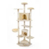 201cm Beige Cat Tree Parala Multi Level Scratcher