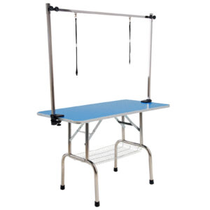 Blue Pet Grooming Salon Table Dual Dog Cat 120cm