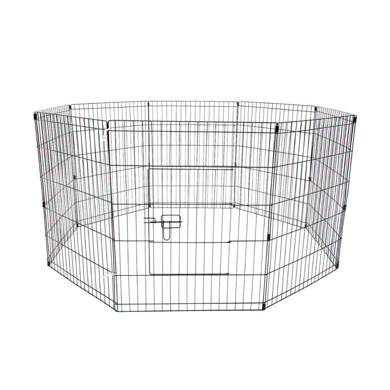 Pet Playpen 8 Panel 24in Foldable Dog Exercise Enclosure Fence Cage