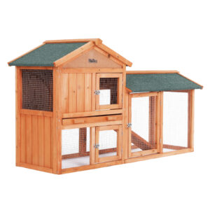 148 x 44 x 84.5cm Rabbit Hutch Chicken Coop 2 Storey Pet Cage Run