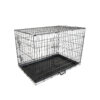 Wire Dog Cage Foldable Crate Kennel 24in with Tray