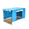 Wire Dog Cage Crate 36in with Tray + Cushion Mat + Blue Cover Combo