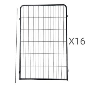 16 Panel 120 cm Heavy Duty Pet Dog Cat Rabbit Exercise Extension Playpen Puppy Rabbit Fence