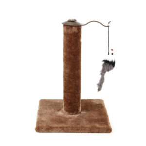 Cat Kitten Single Scratching Post with Toy-Brown