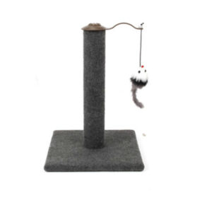 Cat Kitten Single Scratching Post with Toy-Grey