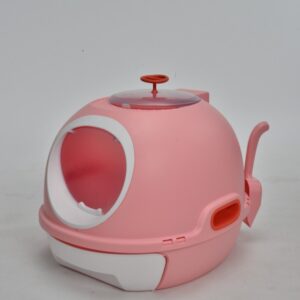 Cat Toilet Litter Box Tray House W Sky window Drawer Photocatalyst Purifier Pink