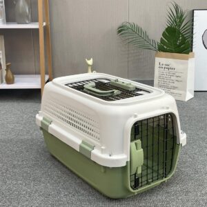 Small Dog Cat Rabbit Crate Pet Kitten Carrier Parrot Cage Green