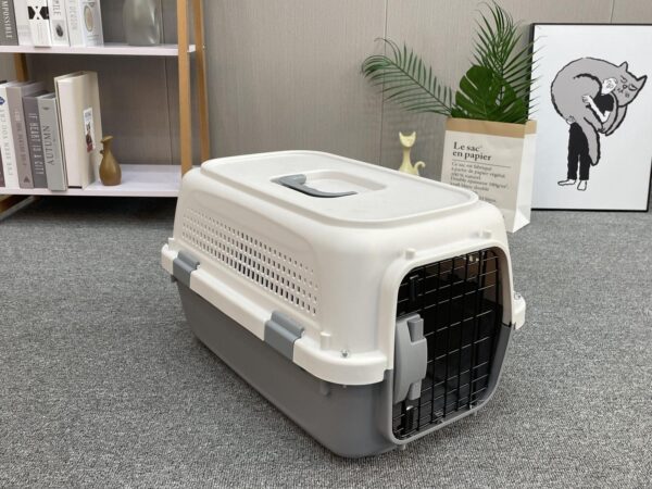 Medium Dog Cat Rabbit Crate Pet Kitten Carrier Parrot Cage Grey