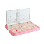 Small Portable Dog Potty Training Tray Pet Puppy Toilet Trays Loo Pad Mat Pink