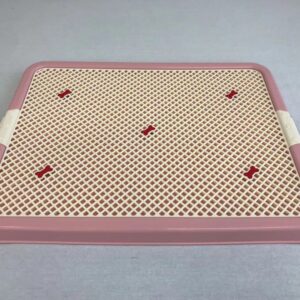 Large Portable Dog Potty Training Tray Pet Puppy Toilet Trays Loo Pad Mat Pink