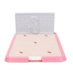 Large Portable Dog Potty Training Tray Pet Puppy Toilet Trays Loo Pad Mat Pink