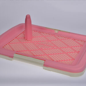 Medium Portable Dog Potty Training Tray Pet Puppy Toilet Trays Loo Pad Mat Pink