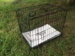 24' Collapsible Metal Dog Crate Puppy Cage Cat Carrier With Mat