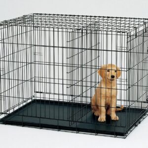 36' Collapsible Metal Dog Cat Crate Cage Cat Carrier With Divider