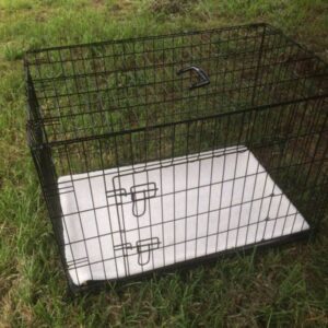 42' Collapsible Metal Dog Crate Cat Rabbit Cage With Mat