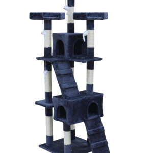 170cm Cat Scratching Post Tree Post House Tower with Ladder Furniture Grey