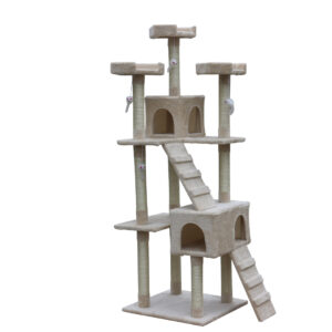 180 cm Cat Kitten Scratching Post Tree W ladder-Beige