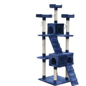 180 cm Cat Kitten Scratching Post Tree W ladder-Blue